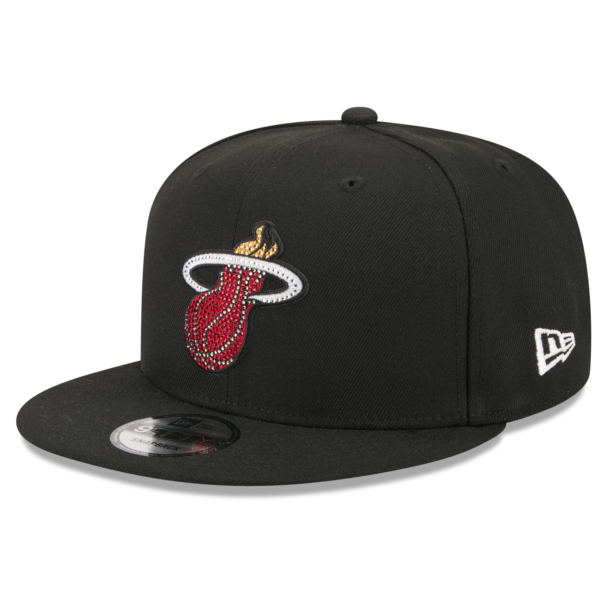 Men's New Era Black Miami Heat 2026 NBA Draft Crystal 9FIFTY Snapback Hat