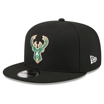 Men's New Era Black Milwaukee Bucks 2026 NBA Draft Crystal 9FIFTY Snapback Hat