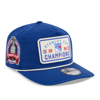Men's New Era  Blue New York Rangers Throwback Stanley Cup Champions Side Patch 19TWENTY Adjustable Hat