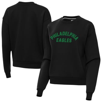 Women's Antigua  Black Philadelphia Eagles Victory Sweatshirt