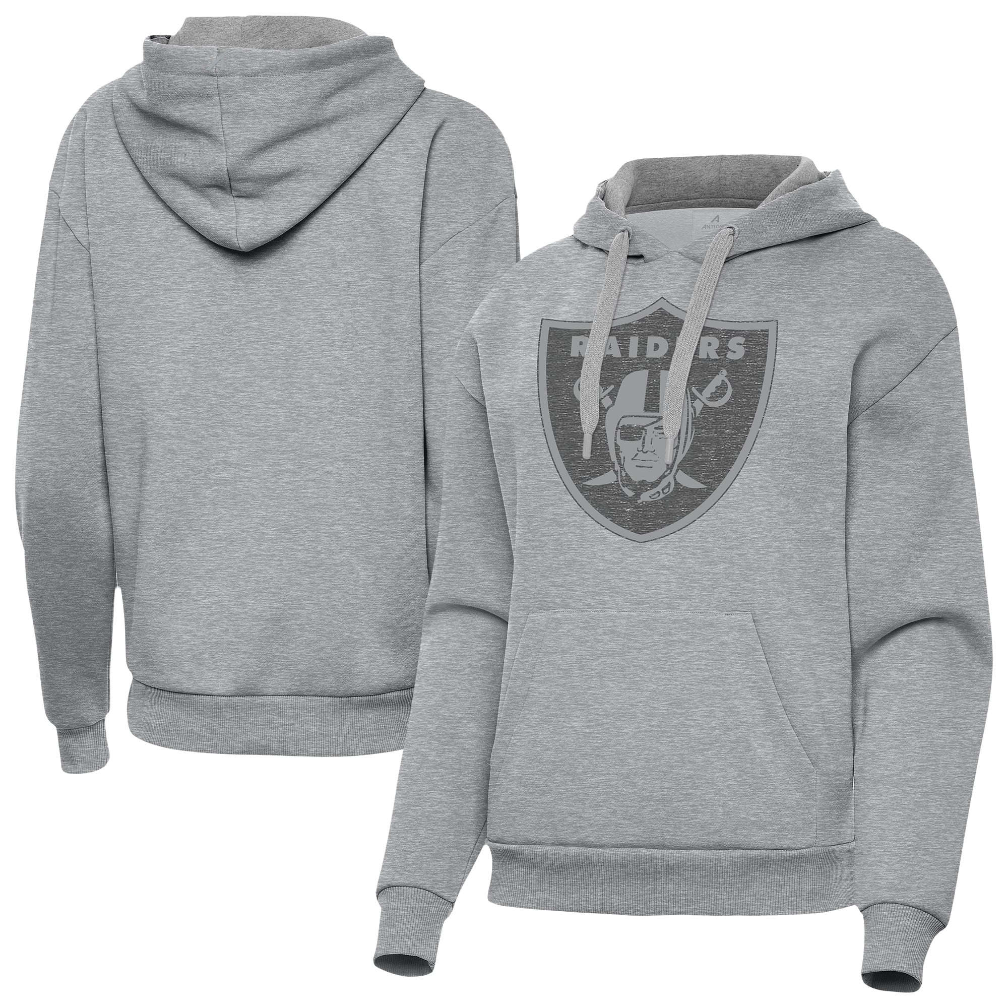Women’s Antigua Heather Gray Las Vegas Raiders Victory Hoodie Women’s Antigua Heather Gray Las Vegas Raiders Victory Hoodie