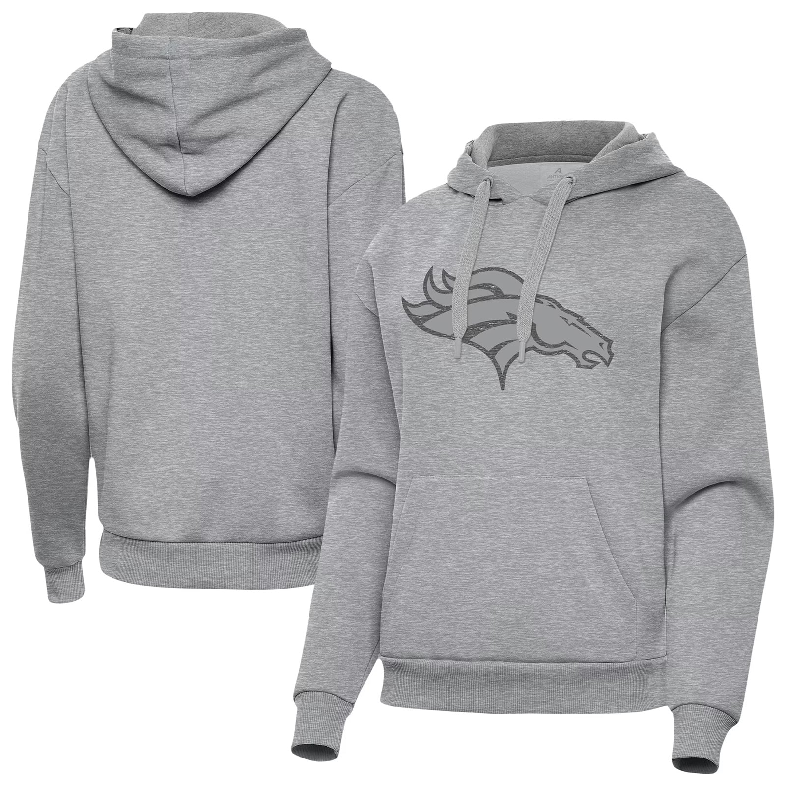 Women’s Antigua Heather Gray Denver Broncos Victory Hoodie Women’s Antigua Heather Gray Denver Broncos Victory Hoodie