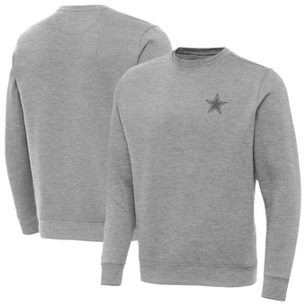 Men's Antigua  Heather Gray Dallas Cowboys Victory Sweatshirt