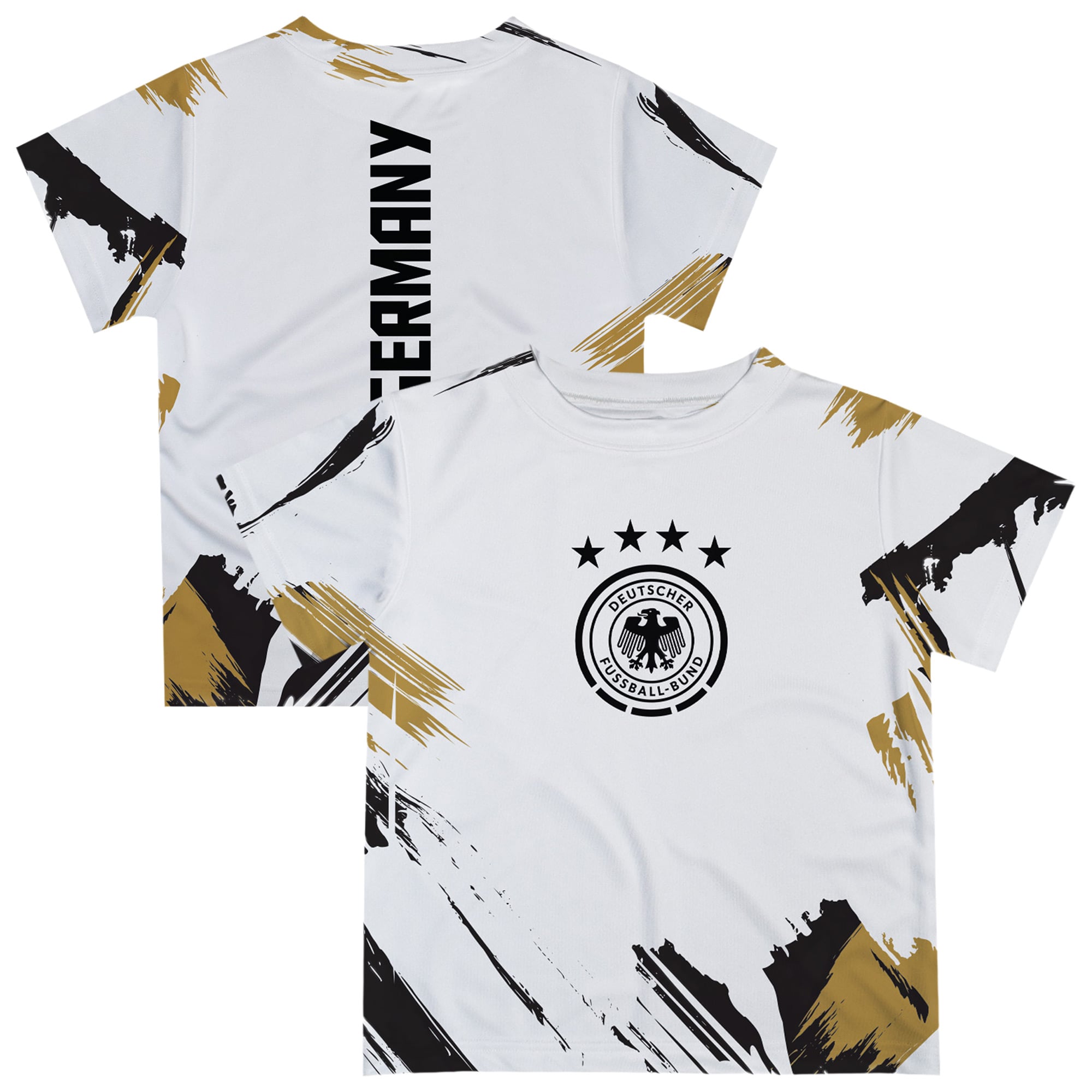 Toddler Vive La Fete White Germany National Team Paint Brush T-Shirt