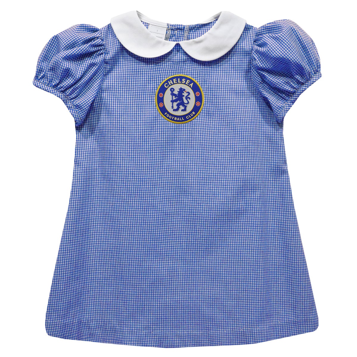 Girls Infant Vive La Fete  Royal Chelsea Gingham Puffy A-Line Dress
