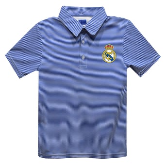 Youth Vive La Fete  Royal Real Madrid Pencil Stripe Polo