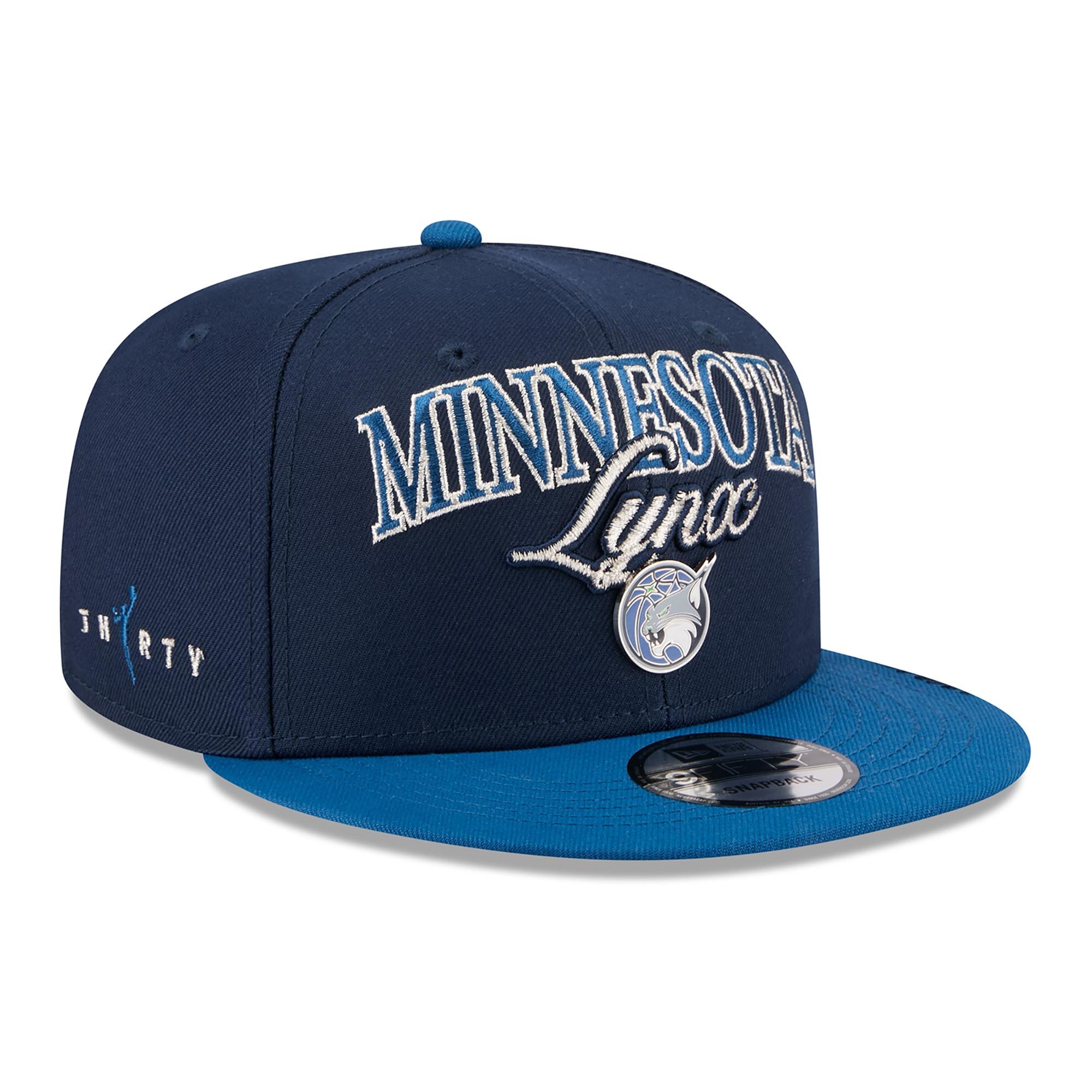 Unisex New Era Navy/Blue Minnesota Lynx WNBA Tip-Off 2026 Metal Badge A-Frame 9FIFTY Snapback Hat