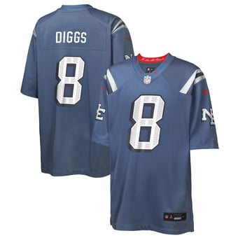 Youth Nike Stefon Diggs Blue New England Patriots Rivalries Collection Game Jersey
