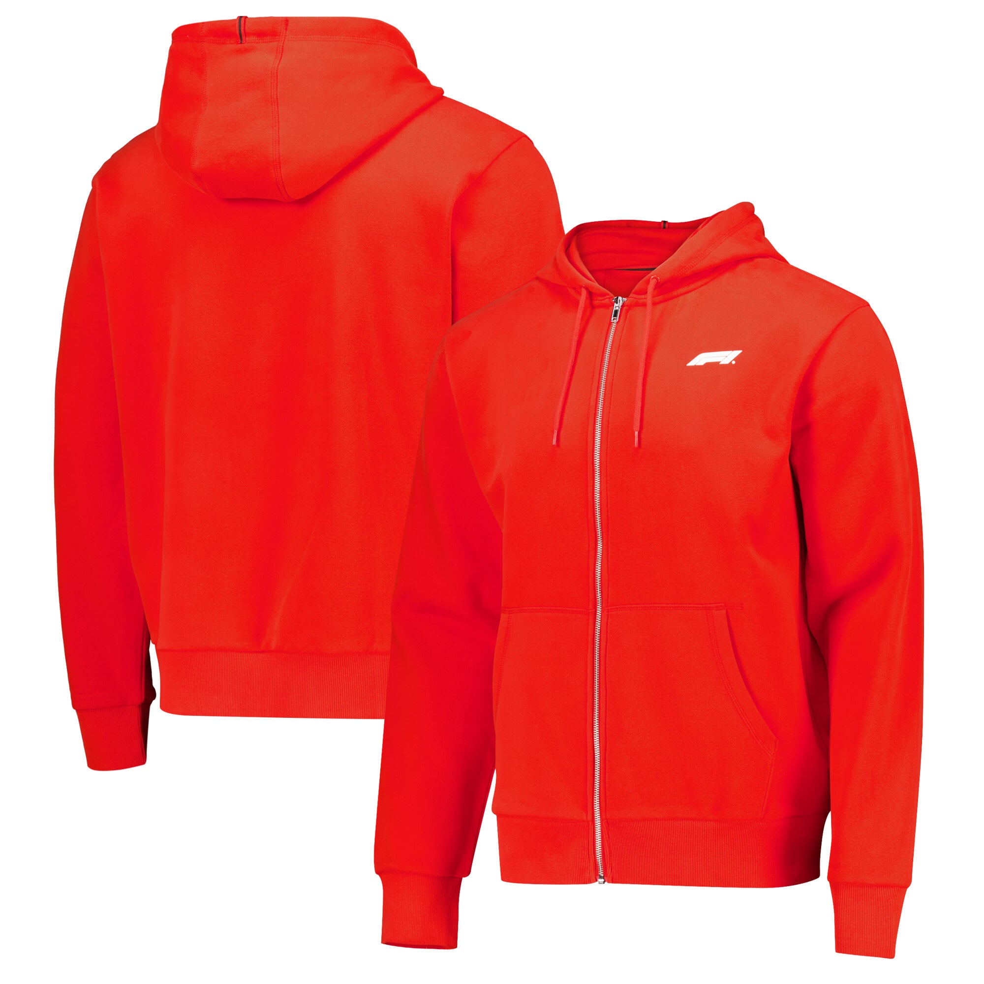 Formula 1 Essentials Small Logo Full Zip Hoodie – Rot