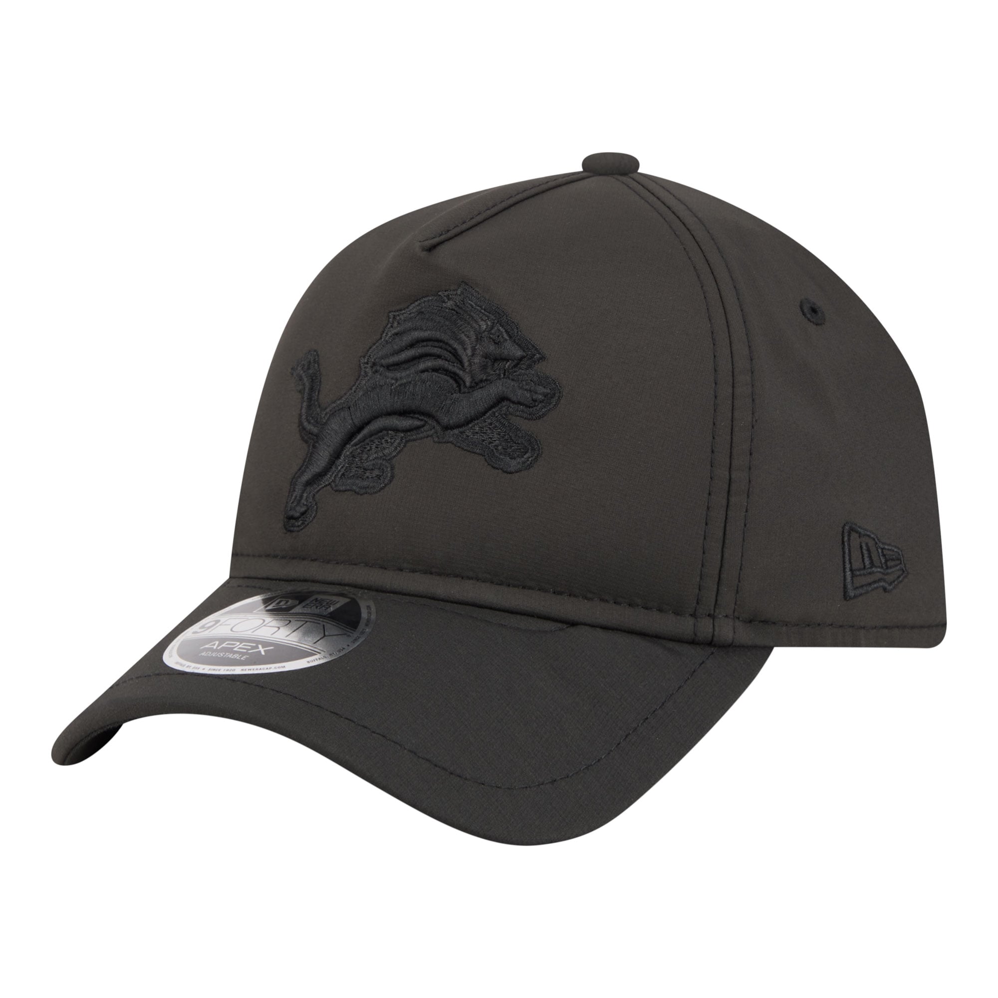 Men's New Era  Black Detroit Lions Apex 9FORTY Adjustable Hat