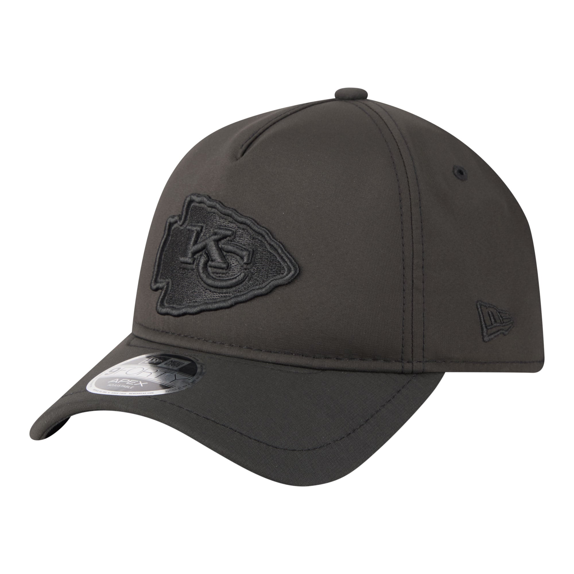 Men's New Era  Black Kansas City Chiefs Apex 9FORTY Adjustable Hat