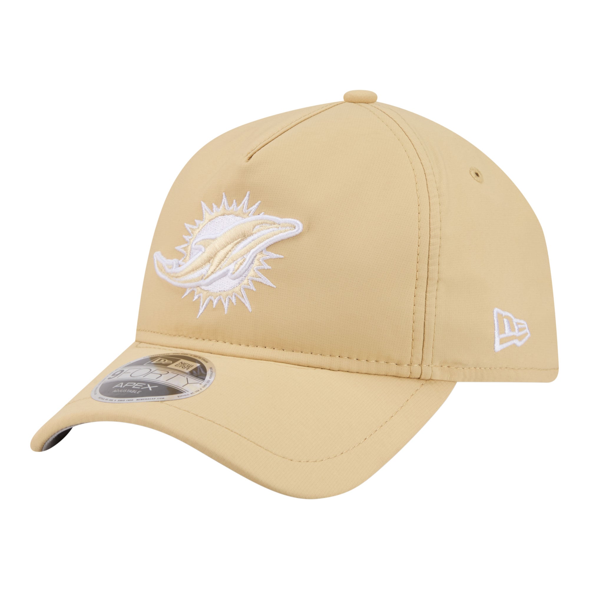 Men's New Era  Tan Miami Dolphins Apex 9FORTY Adjustable Hat