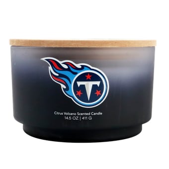 Pegasus Tennessee Titans 14.5 oz. Glass Gradient Candle with Printed Wood Top
