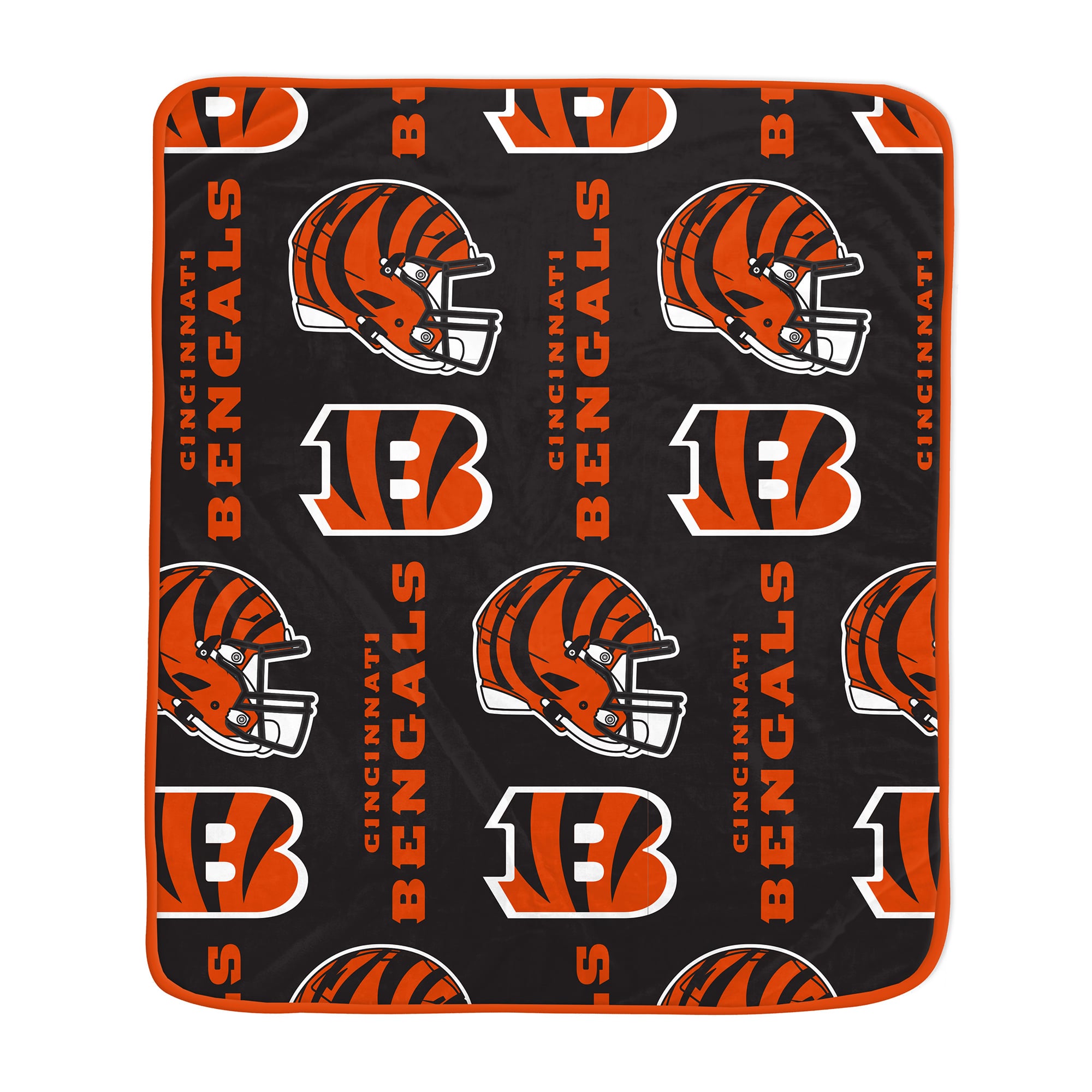 Pegasus Cincinnati Bengals 50" x 60" Homefield Stacked Logos Ultra Soft Blanket