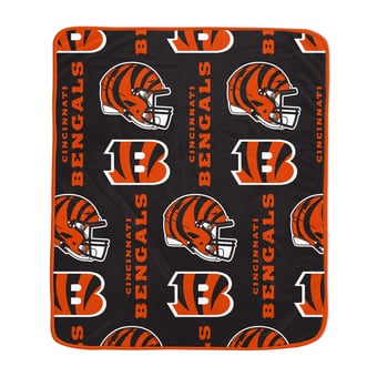 Pegasus Cincinnati Bengals 50" x 60" Homefield Stacked Logos Ultra Soft Blanket