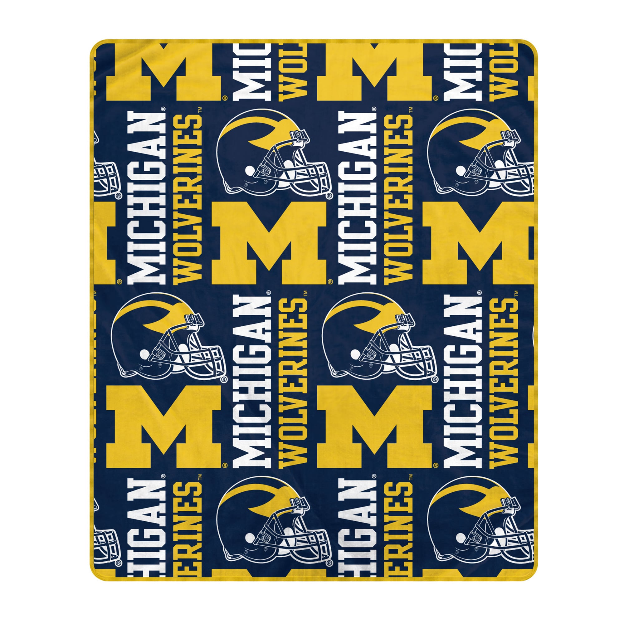 Pegasus Michigan Wolverines 50" x 60" Homefield Stacked Logos Ultra Soft Blanket