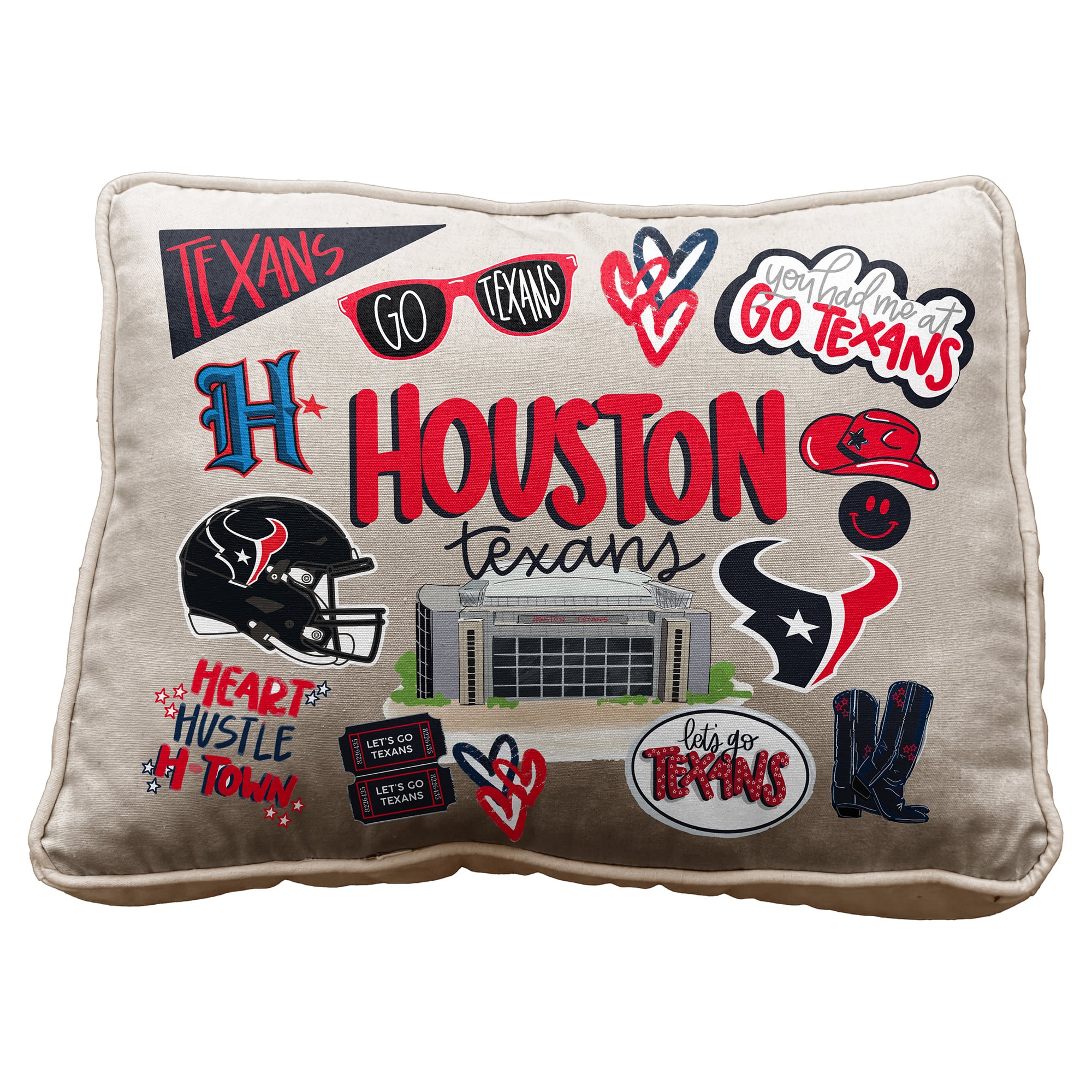 Pegasus Houston Texans 19″ Loco Fan Canvas Décor Pillow