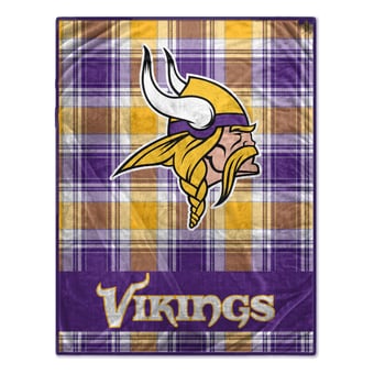 Pegasus Minnesota Vikings 66" x 95" Oversized Plaid FAN-mily Ultra Cozy Blanket