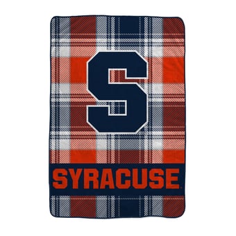 Pegasus Syracuse Orange 66" x 95" Oversized Plaid FAN-mily Ultra Cozy Blanket
