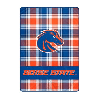 Pegasus Boise State Broncos 66" x 95" Oversized Plaid FAN-mily Ultra Cozy Blanket