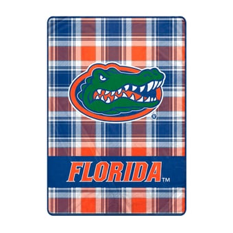 "Pegasus Florida Gators 66"" x 95"" Oversized Plaid FAN-mily Ultra Cozy Blanket"