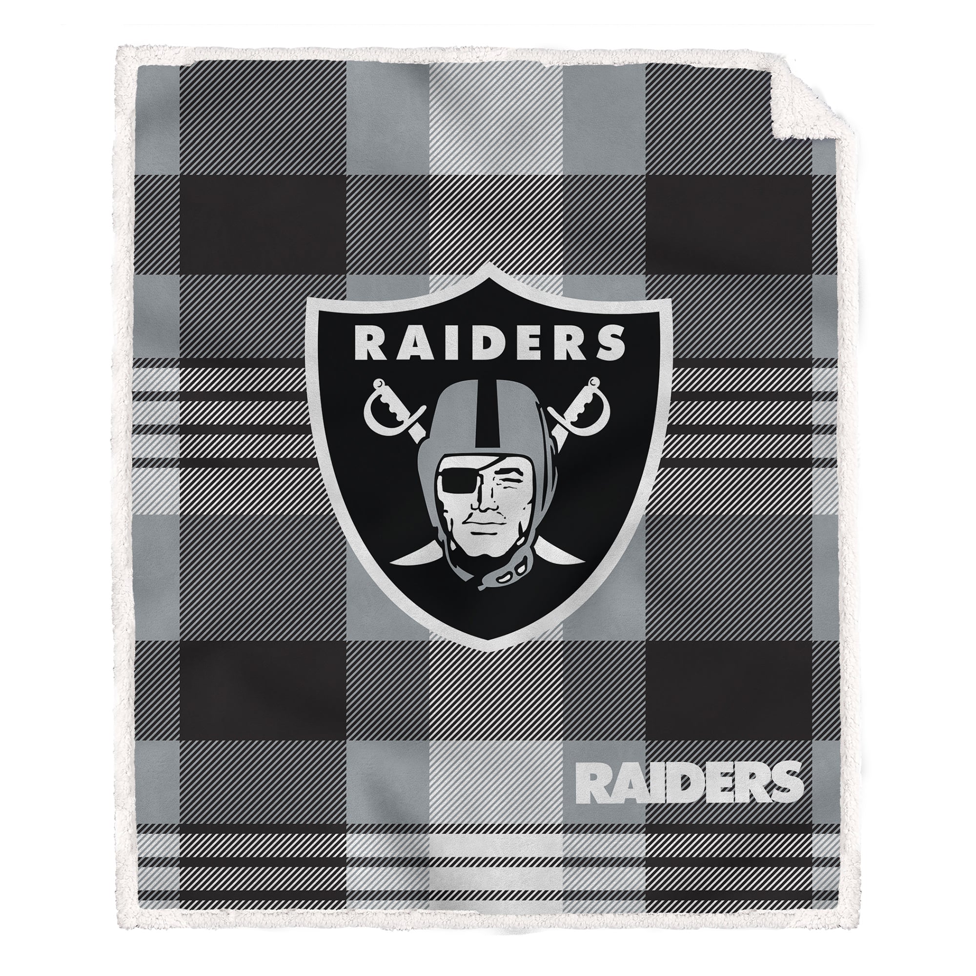 Pegasus Las Vegas Raiders 60″ x 70″ Plaid Steel Royal Plush Sherpa Blanket Pegasus Las Vegas Raiders 60″ x 70″ Plaid Steel Royal Plush Sherpa Blanket