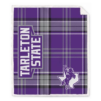 Pegasus Tarleton State Texans 50" x 60" Playmaker Plaid Ultra Cozy Sherpa Throw