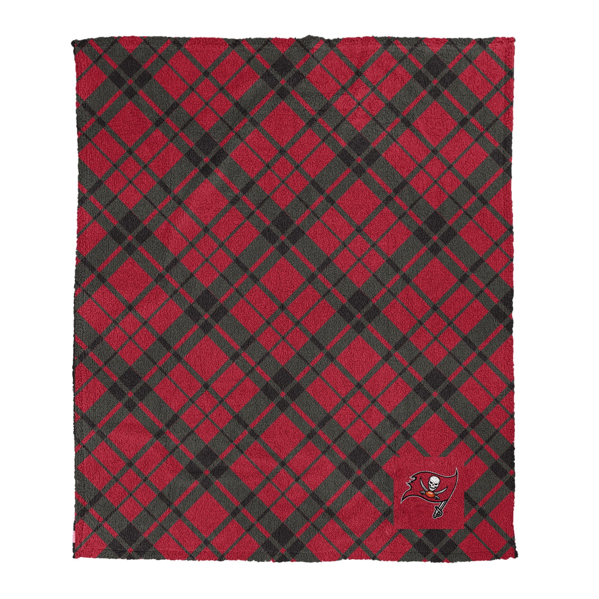 Pegasus Tampa Bay Buccaneers 50" x 60" Dash Logo Patch Ultra Cozy Sherpa Blanket