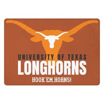 "Pegasus Texas Longhorns 60"" x 90"" Oversized Slogan Fade Ultra Cozy FAN-mily Blanket"