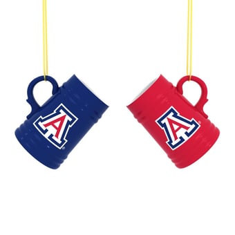 Arizona Wildcats Two-Pack 3" Mini Stein Ornament Set