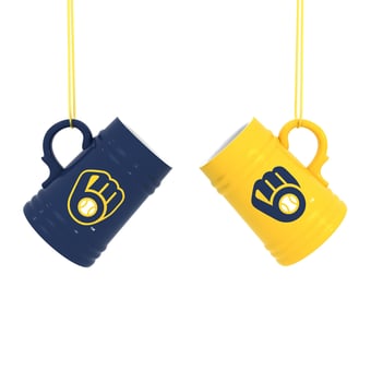 "Milwaukee Brewers Two-Pack 3"" Mini Stein Ornament Set"