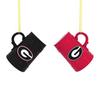 "Georgia Bulldogs Two-Pack 3"" Mini Stein Ornament Set"