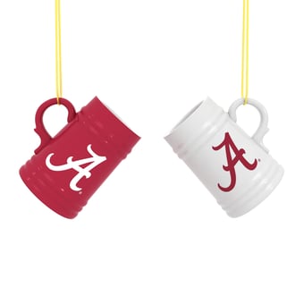 "Alabama Crimson Tide Two-Pack 3"" Mini Stein Ornament Set"
