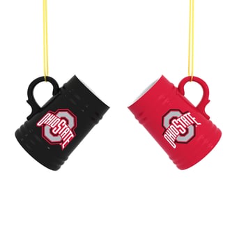 Ohio State Buckeyes Two-Pack 3" Mini Stein Ornament Set