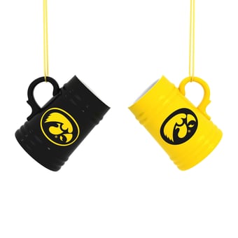 Iowa Hawkeyes Two-Pack 3" Mini Stein Ornament Set