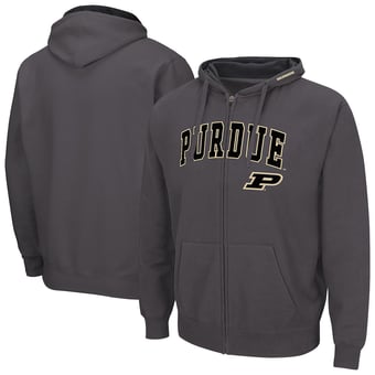 Men's Colosseum Charcoal Purdue Boilermakers Acadia Full-Zip Hoodie