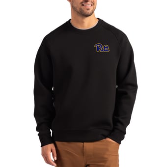 Men's Cutter & Buck Black Pitt Panthers Roam Recycled Pullover