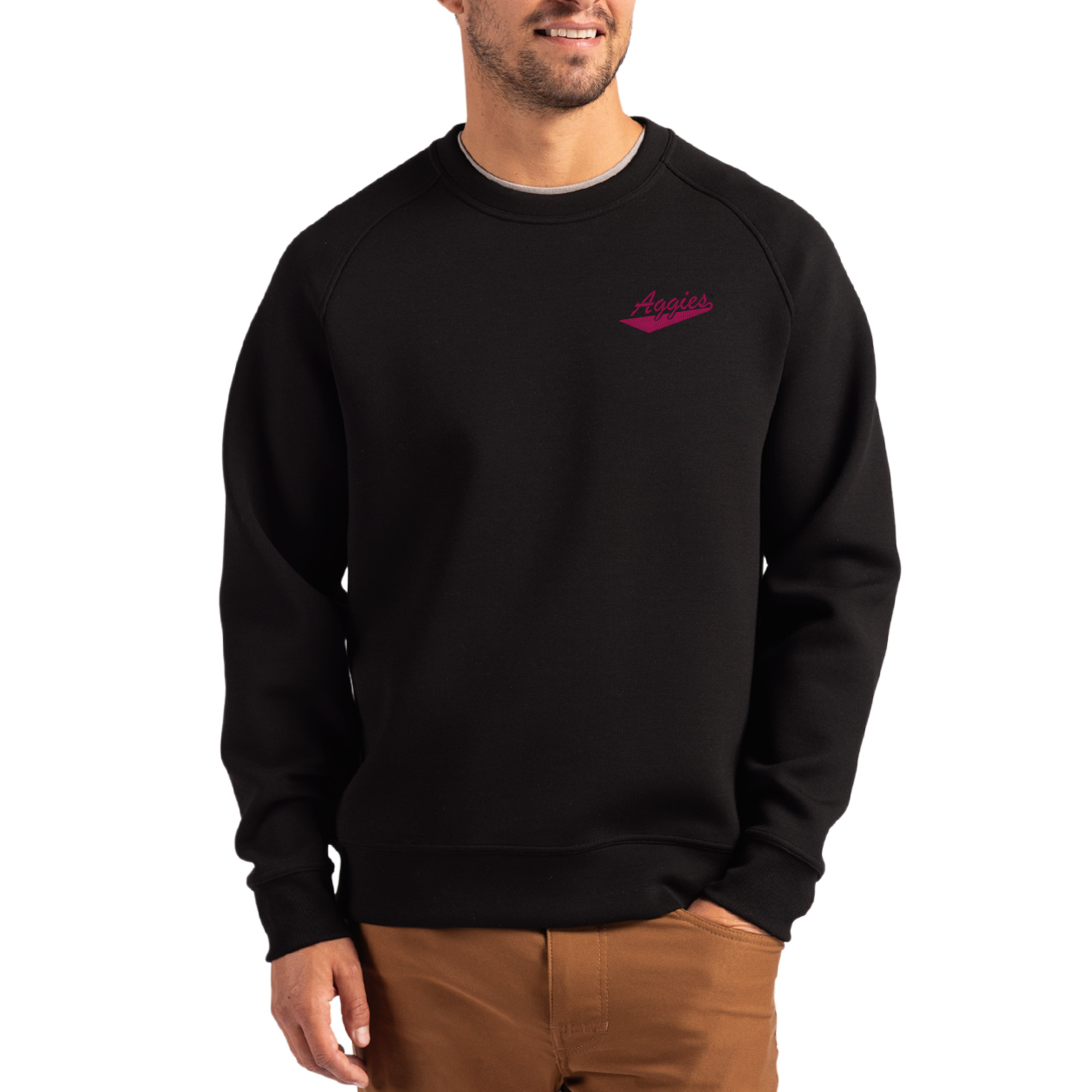 Men’s Cutter & Buck Black New Mexico State Aggies Roam Recycled Pullover Men’s Cutter & Buck Black New Mexico State Aggies Roam Recycled Pullover
