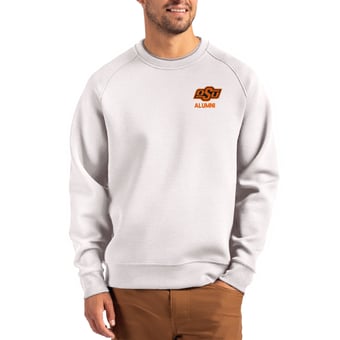 Men's Cutter & Buck Gray Oklahoma State Cowboys Roam Recycled Pullover