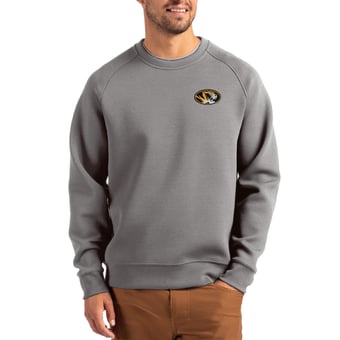 Men's Cutter & Buck Gray Missouri Tigers Roam Recycled Pullover