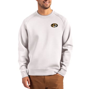Men's Cutter & Buck Gray Missouri Tigers Roam Recycled Pullover