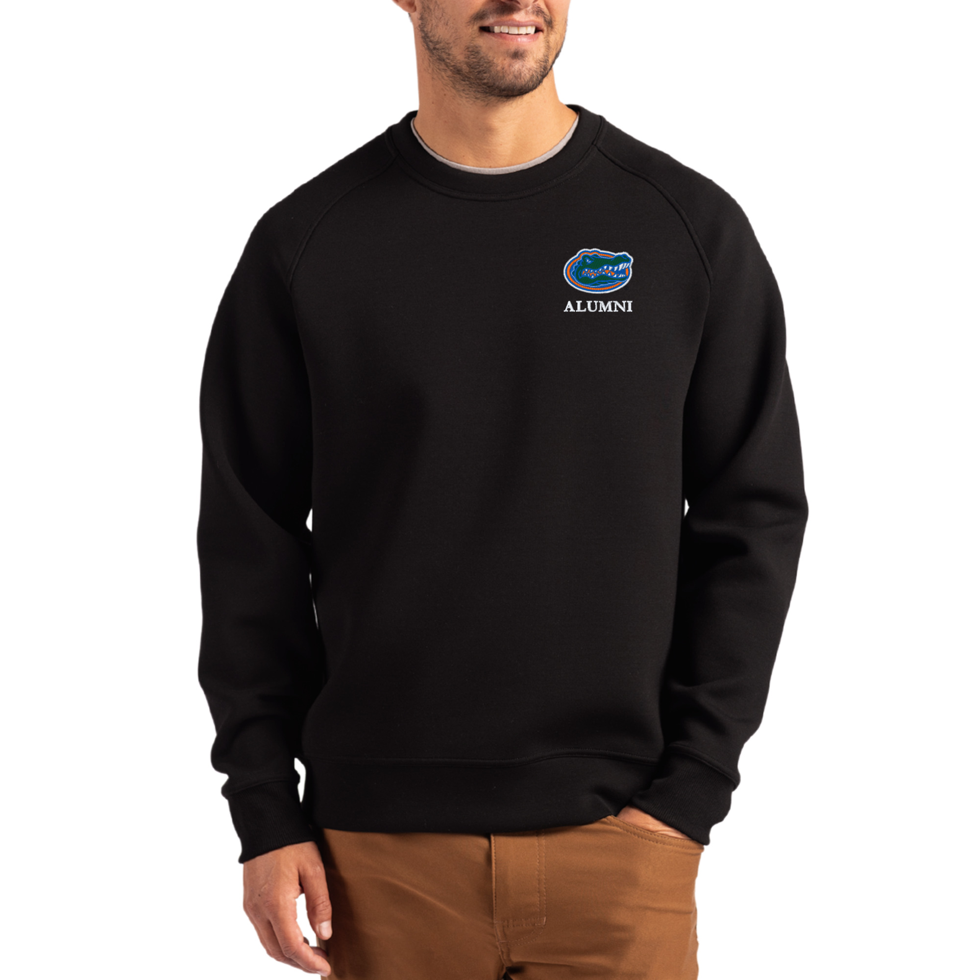 Men’s Cutter & Buck Black Florida Gators Roam Recycled Pullover Men’s Cutter & Buck Black Florida Gators Roam Recycled Pullover