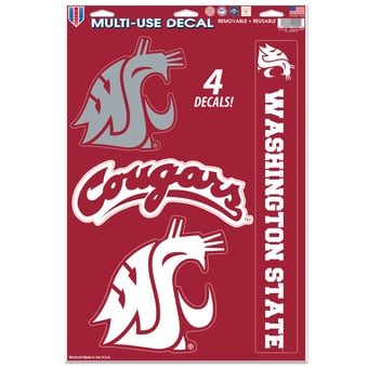 WinCraft Washington State Cougars Primary 11'' x 17'' Multi-Use Decal Sheet