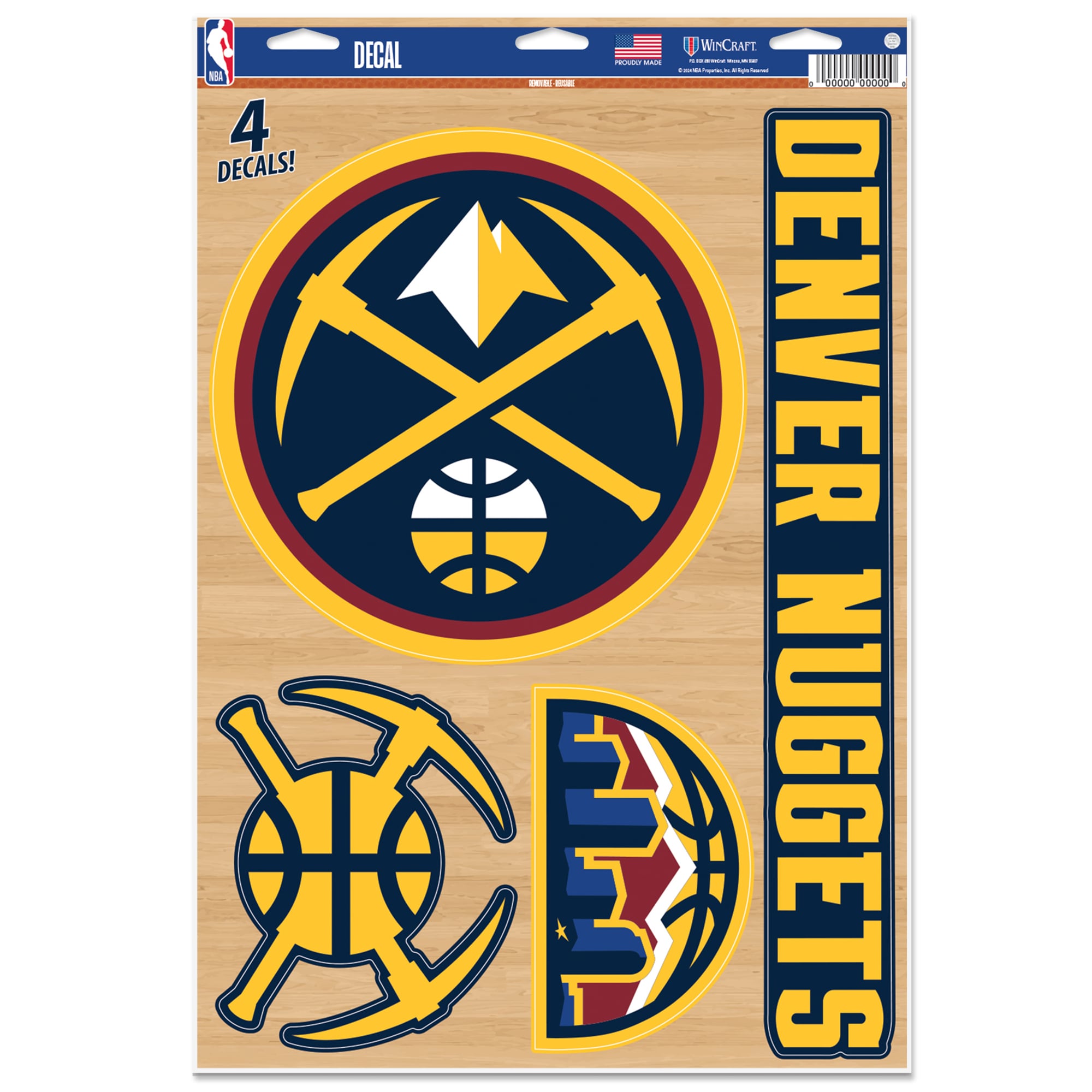 WinCraft Denver Nuggets Primary 11'' x 17'' Multi-Use Decal Sheet