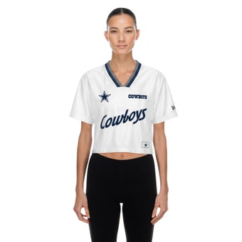Women's New Era White Dallas Cowboys Sport Classics Boxy Cropped Fashion Jersey