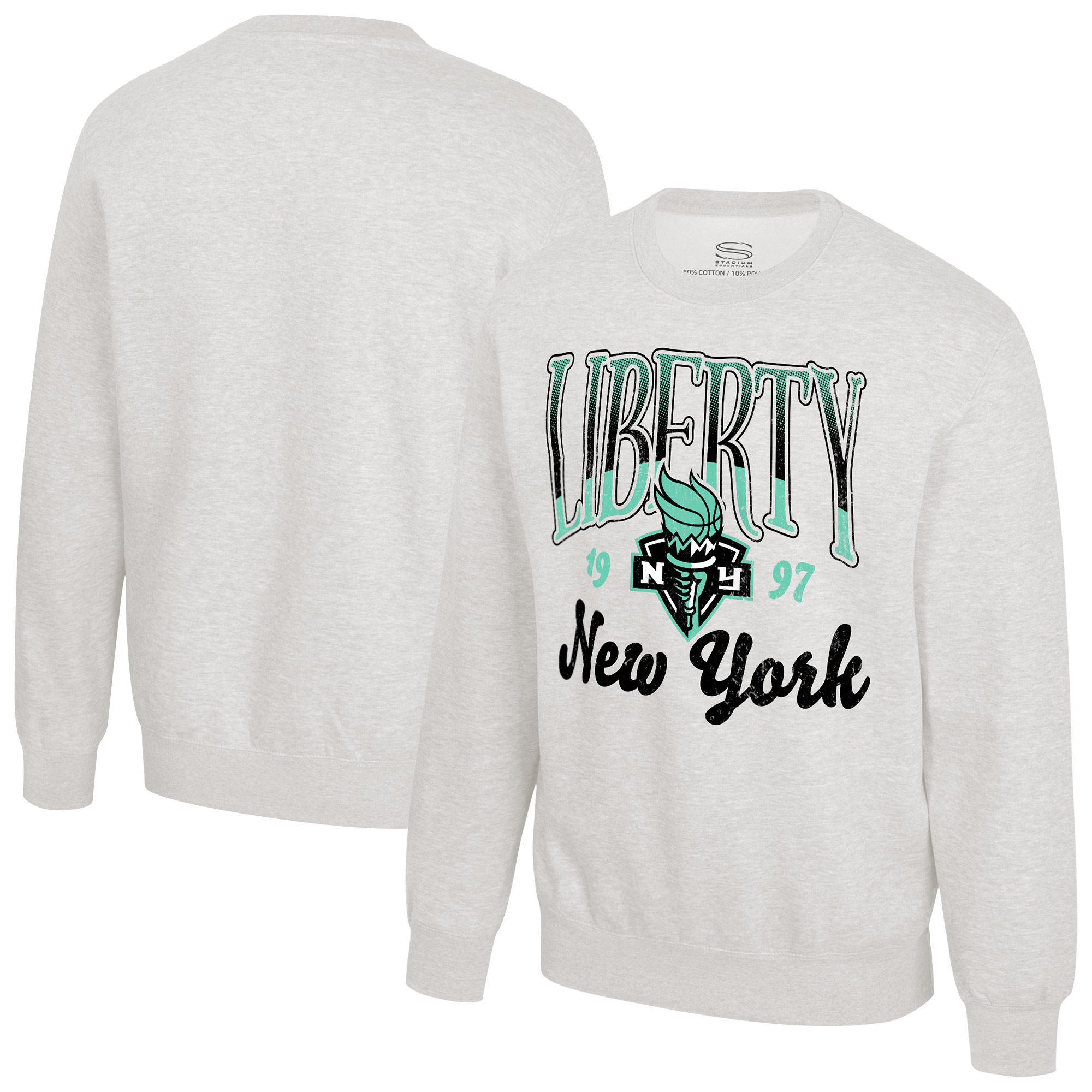 Unisex Stadium Essentials Oatmeal New York Liberty Sky High Fleece Crew Neck Sweatshirt Unisex Stadium Essentials Oatmeal New York Liberty Sky High Fleece Crew Neck Sweatshirt