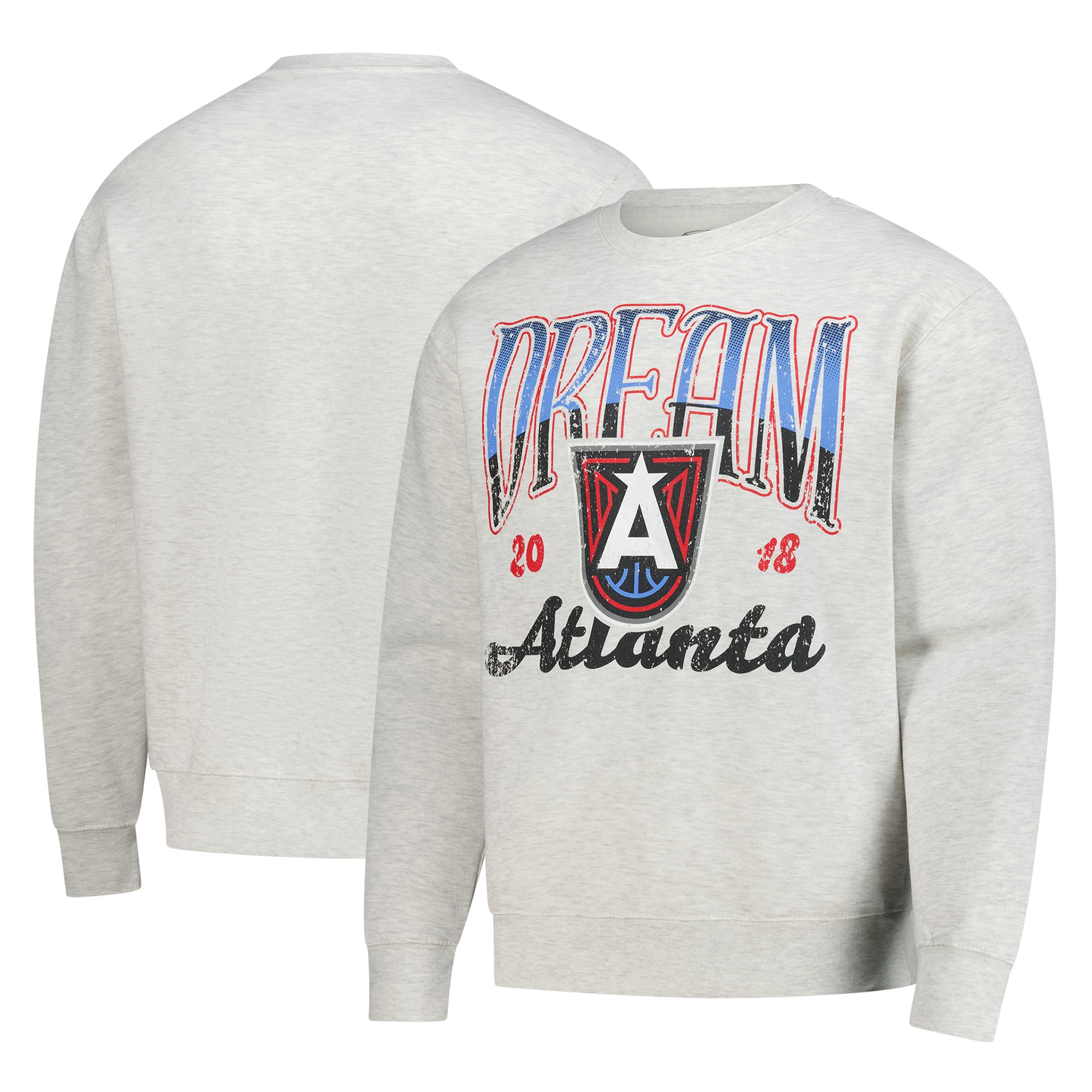 Unisex Stadium Essentials Oatmeal Atlanta Dream Sky High Fleece Crew Neck Sweatshirt