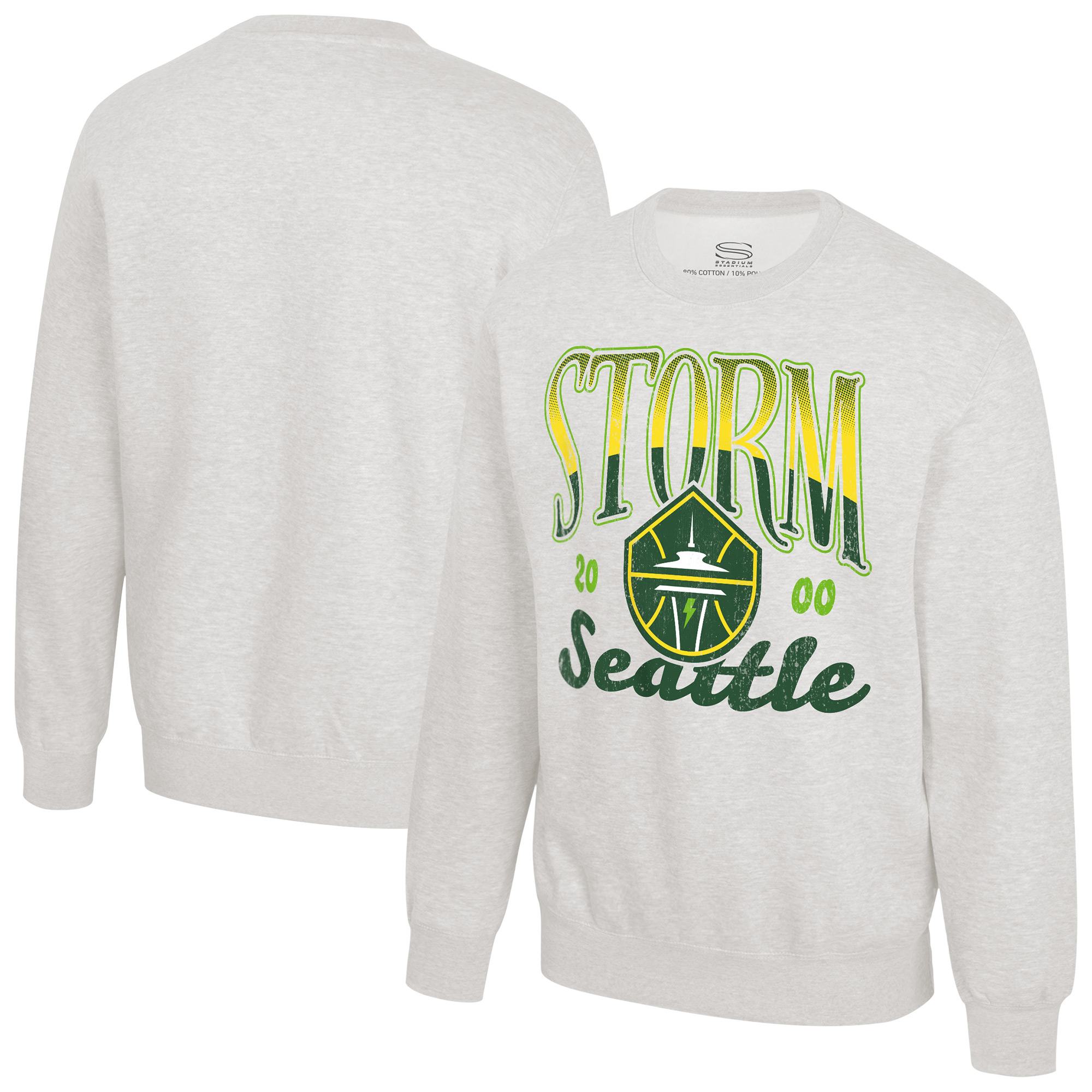 Unisex Stadium Essentials Oatmeal Seattle Storm Sky High Fleece Crew Neck Sweatshirt Unisex Stadium Essentials Oatmeal Seattle Storm Sky High Fleece Crew Neck Sweatshirt