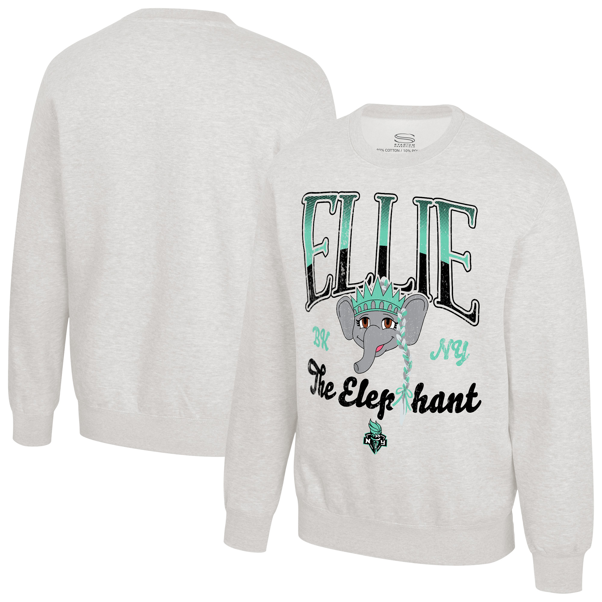 Unisex Stadium Essentials Oatmeal New York Liberty Sky High Mascot Fleece Crew Neck Sweatshirt Unisex Stadium Essentials Oatmeal New York Liberty Sky High Mascot Fleece Crew Neck Sweatshirt