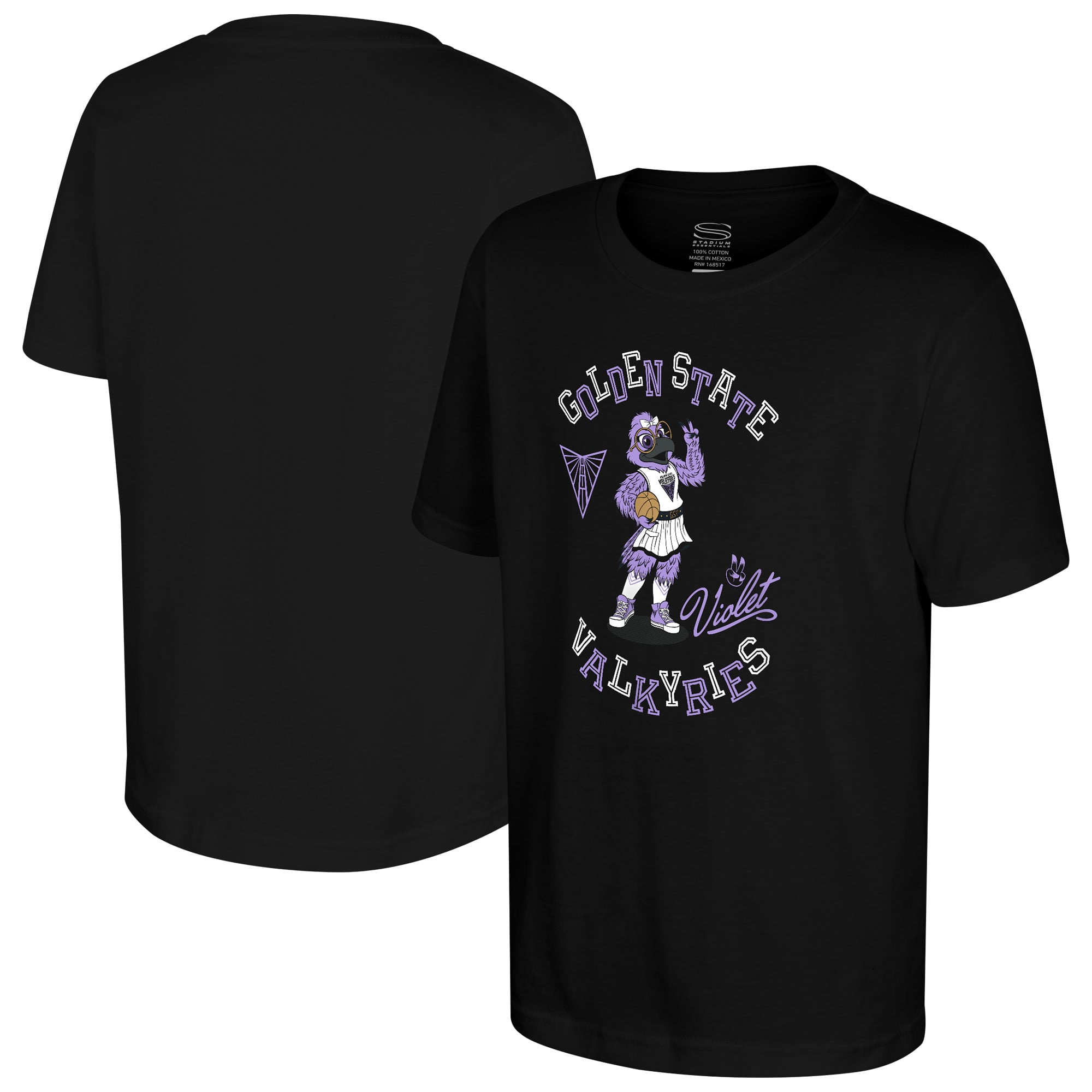 Youth Stadium Essentials Black Golden State Valkyries Mascot Numero Uno T-Shirt